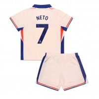 Chelsea Pedro Neto #7 Fußballbekleidung Auswärtstrikot Kinder 2024-25 Kurzarm (+ kurze hosen)